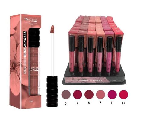 Batom Liquido Nude Hrs Max Love Atacado Box Un Batom Magazine Luiza