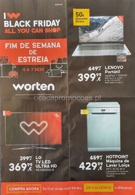 Antevis O Folheto Worten Black Friday Fim De Semana Promo Es A