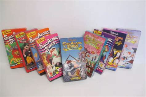Disney Sing Along Songs Vhs Tapes 9 £1794 Picclick Uk