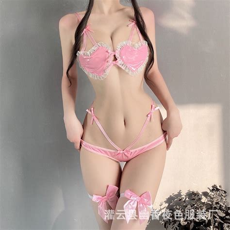 Nova Lingerie Sexy Européia Americana Passion Free Three Point Tight Patent Leather Small