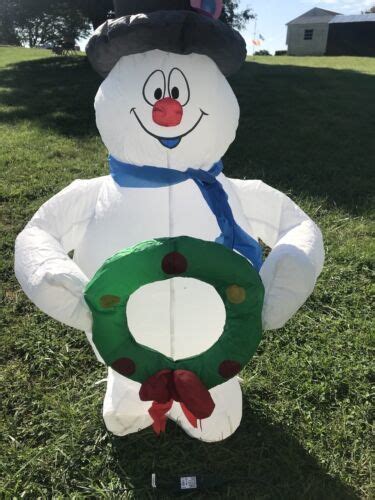 Frosty The Snowman Inflatable Lights Up 3 5 Feet Airblown Holiday Time