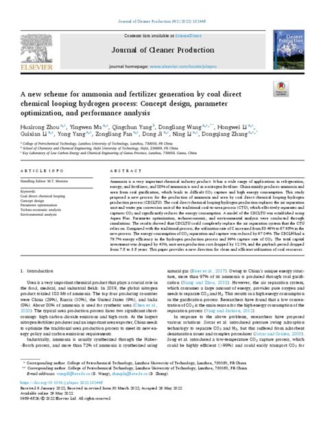 A New Scheme For Ammonia and Fertilizer Generation | PDF | Urea ...