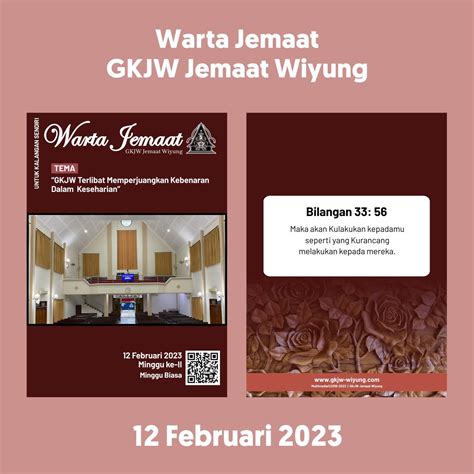 Warta Jemaat Februari Gkjw Jemaat Wiyung