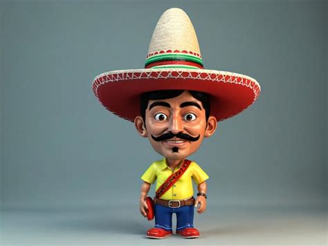 Un Juguete Con Bigote Y Sombrero Foto Premium