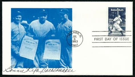 Usa Scott With Signature Bonnie Ripa Fdc Cover Of Babe Ruth