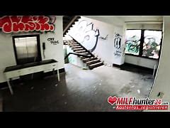 Today The Milf Hunter Fucks Skinny Milf Vicky Hundt In An Abandoned Building Shoots His Cum