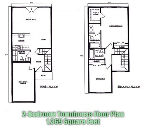 Townhouse Plans With Double Garage