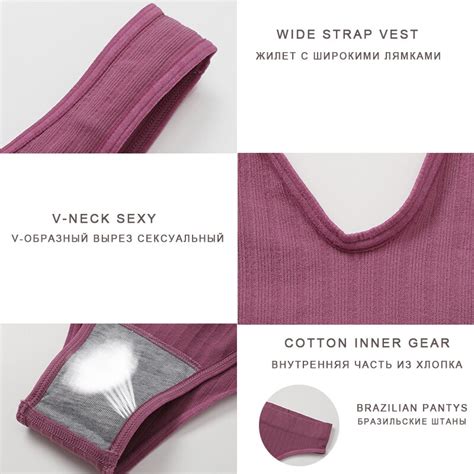 Finetoo Women Seamless Bra Underwear Set Sexy Lingerie Tanks Top Brazilian Pantys Fitness