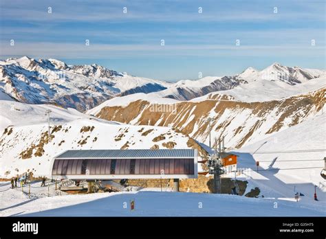 Funicular Station In French Alps Stock Photo Alamy