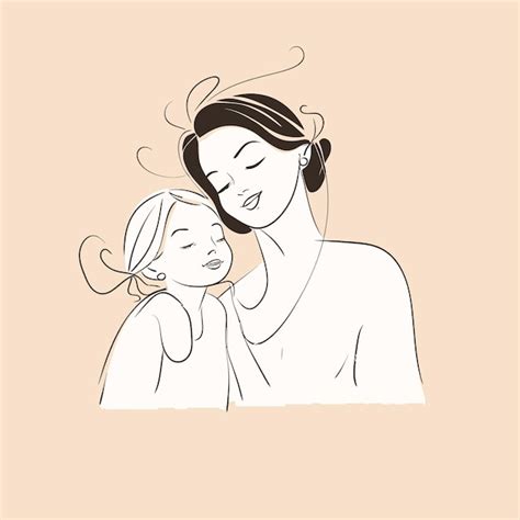 Mujer y sus hijos | Vector Premium
