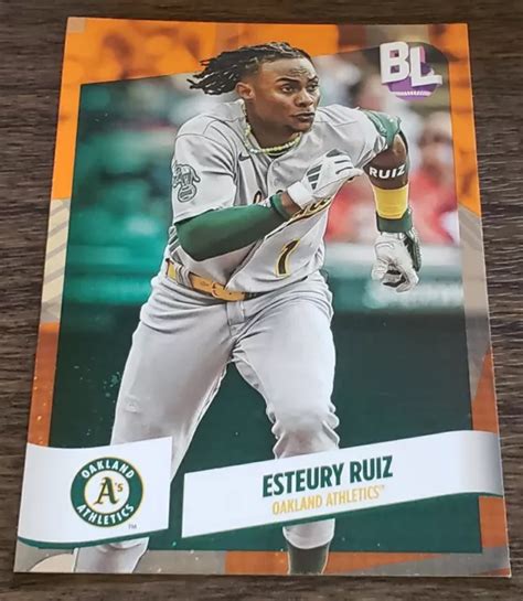 Topps Big League Baseball Esteury Ruiz Lectrique Orange Oakland A