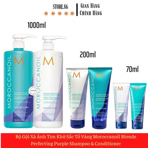 B D U G I X Nh T M Kh V Ng Moroccanoil Blonde Perfecting Purple Shampoo Ml Shopee