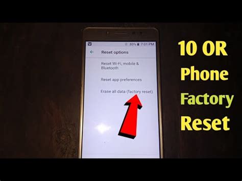 10 OR Phone Factory Reset Erase All Data Factory Reset YouTube