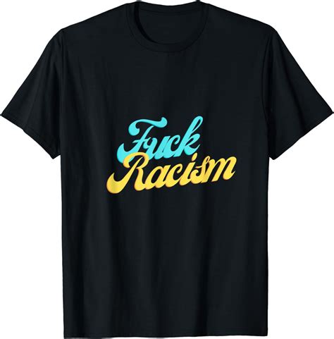 Amazon Fuck Racism 60s 70s Hippie Anti Racist Psychodelic T Shirt Clothing Shoes Jewelry