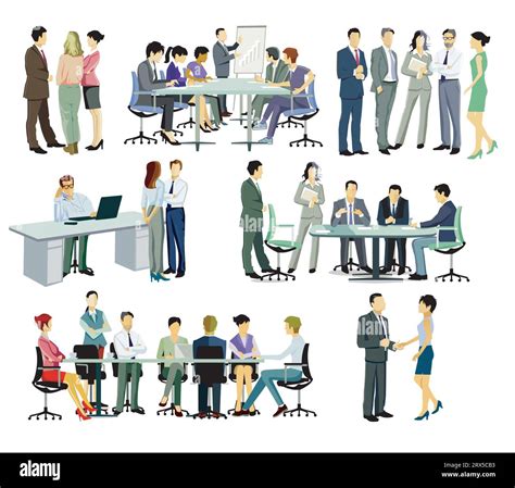 Course and training, Business meeting illustration Stock Vector Image ...