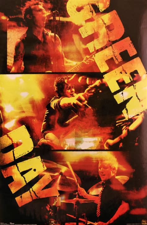 Green Day Vintage Concert Poster 1995 At Wolfgangs