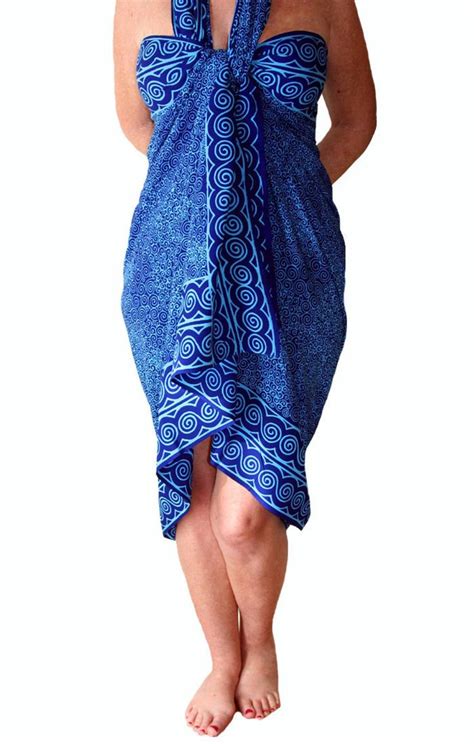 Plus Size Clothing Beach Sarong Blue And Turquoise Spirals Etsy Clothes For Women Plus Size