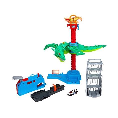 Hot Wheels City Attaque Du Robot Dragon Coffret De Jeu Pour Petite