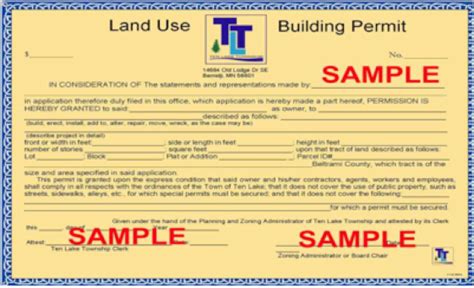 Sample Building Permit