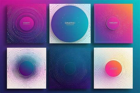 Premium Photo Minimalist Halftone Gradients Covers Design With Space