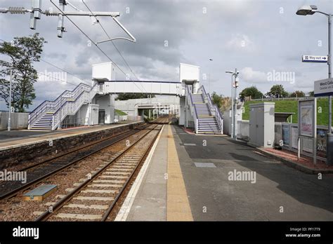 Newly re-built West Calder Railway Station in West Calder West Lothian ...