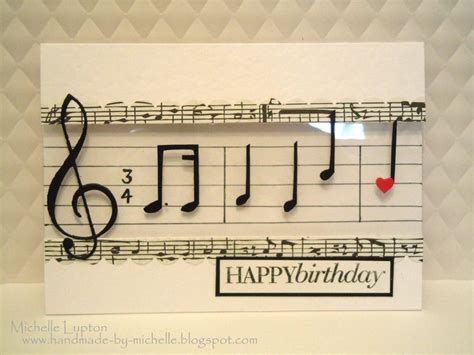 Handmade Birthday Card For Music Lovers Happy Birthday Music Musical