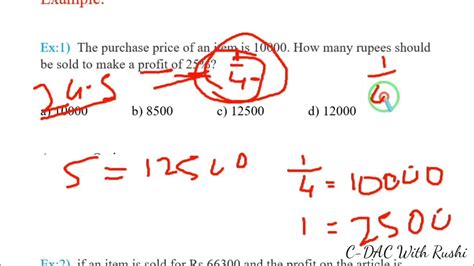 19 Profit And Loss Basic Concepts Formulas Tricks And Example Youtube