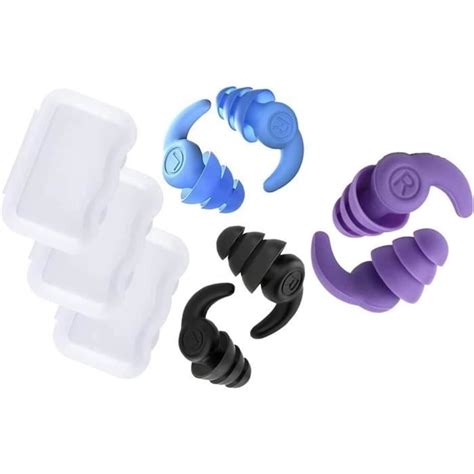 1 Lot De Bouchons D Oreille Réutilisables En Silicone Pour Adultes