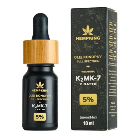 HEMPKING Olej Konopny CBD 5 K2 MK 7 Z Natto 10 Ml Sklep Dla Zdrowia PL