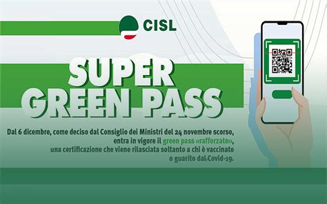 Super Green Pass Cosa Cambia Il Volantino Della Cisl E Le Card Con