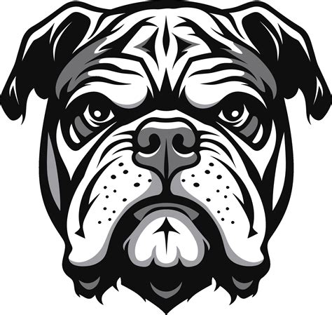 Iconic Strength Black Logo with Bulldog Mighty Mascot Black Bulldog ...