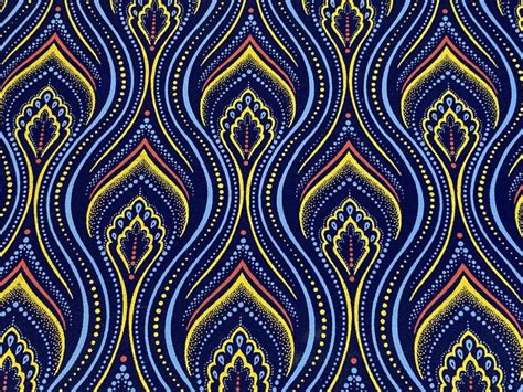 South African Shweshwe Fabric By The YARD Dagama 3 Cats Royal Blue Red