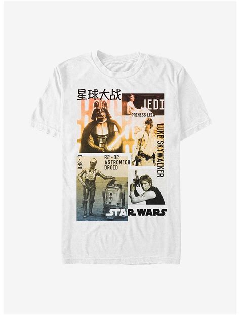 Star Wars Character Collage T Shirt White Hot Topic