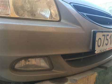 Противотуманные фары (ПТФ) — Hyundai Accent (2G), 1,6 л, 2008 года ...