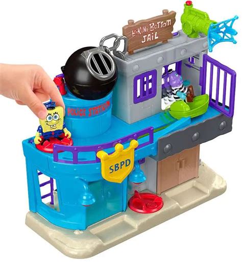 Fisher Price Spongebob Squarepants Imaginext Bikini Bottom Police Station Jail Exclusive Set