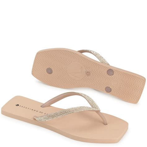 Rasteira Praia Nude Baby Fosca Pedra Jet Bege