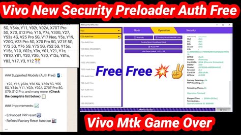 Vivo New Security Preloader Auth Free By Tfm Tool Vivo Mediatek Game