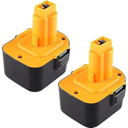 2 Pack 3 6Ah Ni Mh Battery DC9071 Replacement For Dewalt 12V Battery