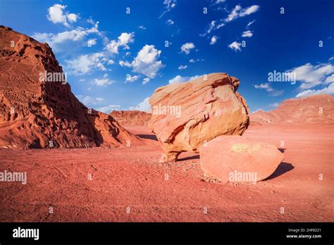 Wadi Rum Jordan Natural Sandstone Rock Formation Known As Chicken