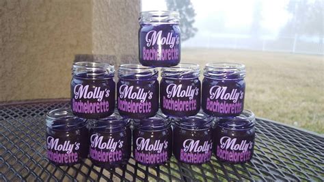 Personalized Mini Mason Jar Shot Glasses Set Of 10 Choose Etsy