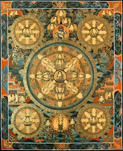 Five Dhyani Buddhas Mandala Mit Bildern