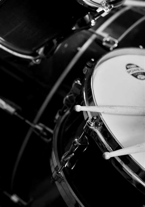 Drums Sticks And Drums Black And White Photograph by Rebecca Brittain