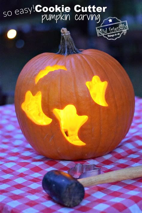 How To Carve Pumpkins With Cookie Cutters So Easy And Fun Kid