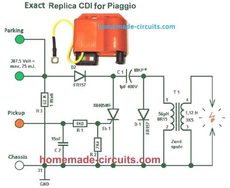 Simple Capacitive Discharge Ignition Cdi Circuit Homemade Circuit