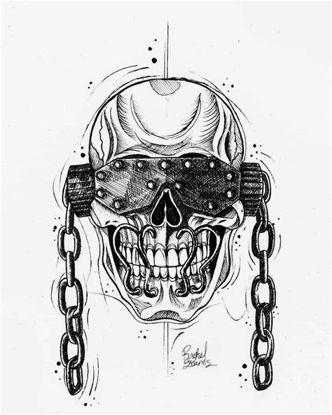 Vic Rattlehead Mascote Da Banda Megadeth Desenho Rock Clássico Tatoo