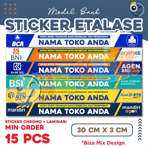 Jual Stiker Etalase Konter Stiker Agen Bank Stiker Bank Murah