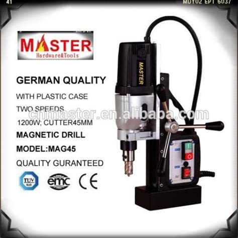 German Quality Small Magnetic Drill Machine 2speeds 50mm Mag45 2