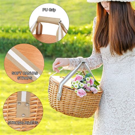 Mua STBoo Wicker Picnic Basket For 2 With Large Insulated Cooler