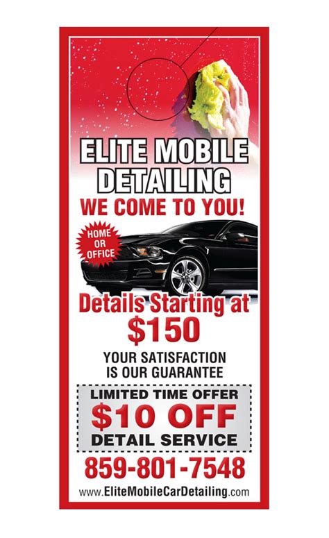 Auto Detailing Door Hanger Samples 3000 Doorhangers