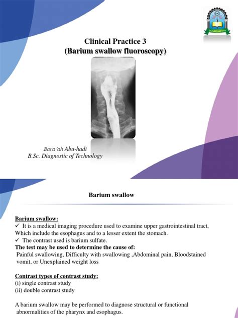 barium swallow procedure guide